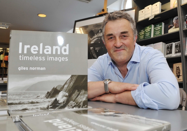 REPRO FREE Renowned photographer, Giles Norman, who hosted a reception and signing of his new book 'Ireland ?timeless images' at Hodges Figgis in Dawson Street. Picture. John Allen